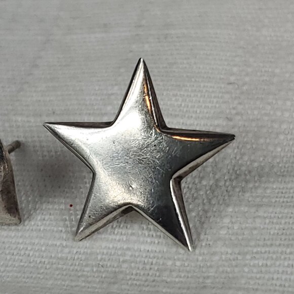 Unique Star & Heart Silver 925 Earrings - Picture 2 of 7